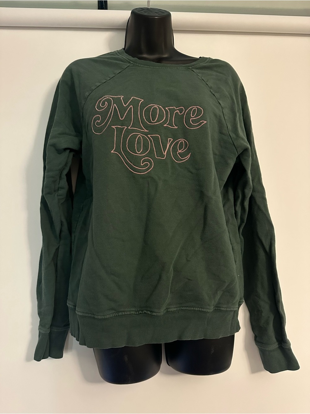 Women’s S Anthropologie Back When Green 'More Love' Graphic Sweatshirt